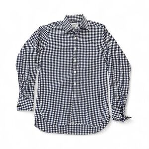 VTG Turnbull & Asser Blue & White Cotton French Cuffs Dress Shirt Size 15 -38cm